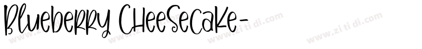Blueberry Cheesecake字体转换